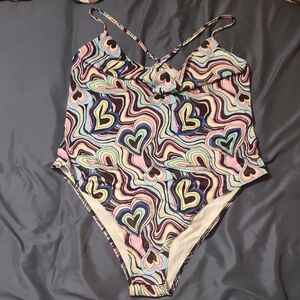 Colorful Swirl Pattern Swimsuit